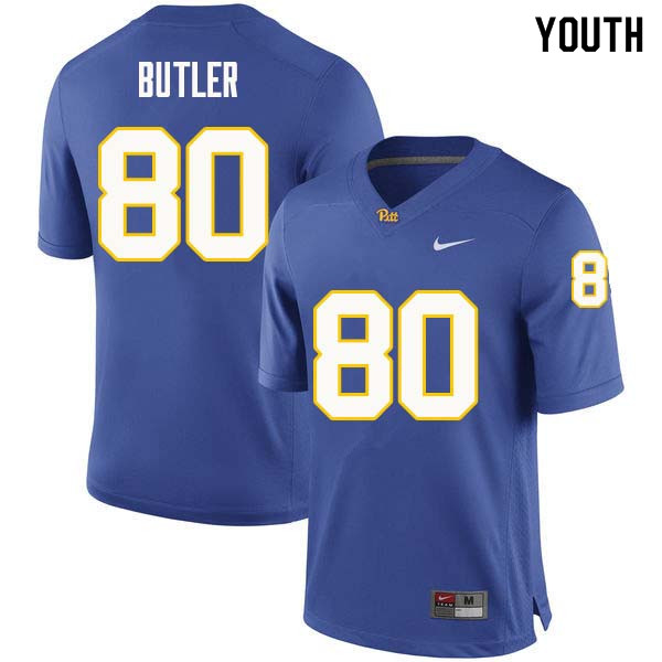 Youth #80 Dontavius Butler Pittsburgh Panthers College Football Jerseys Sale-Royal